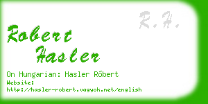 robert hasler business card