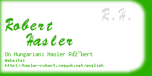 robert hasler business card